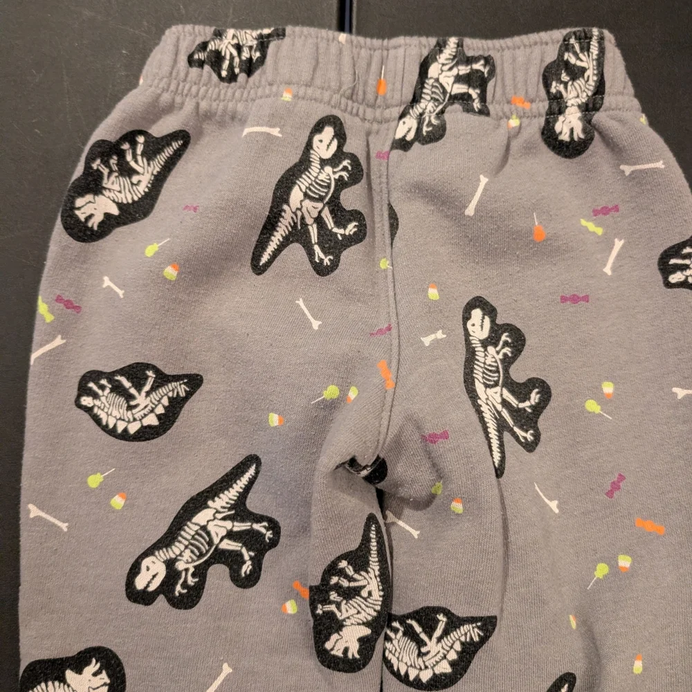 Cat & Jack Toddler Boy Halloween Dino Shirt & Pant Set in Size 4T